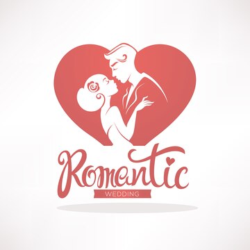 romantic wedding logo emblem sticker your wedding invitation 97761 422